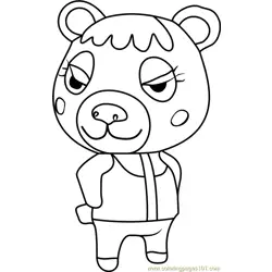 Tammy Animal Crossing Free Coloring Page for Kids