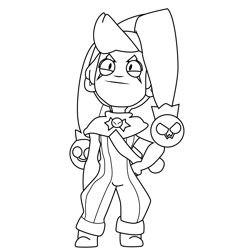 Chester Brawl Stars Free Coloring Page for Kids