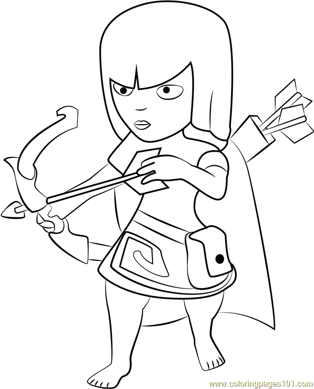 Archer Coloring Page - Free Clash of the Clans Coloring Pages