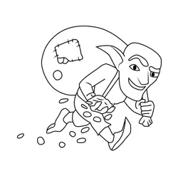 Goblin Clash of Clans Free Coloring Page for Kids