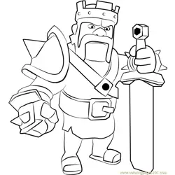 Barbarian King Free Coloring Page for Kids