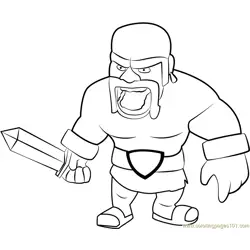 Barbarian Free Coloring Page for Kids