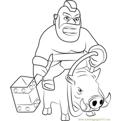 Hog Rider Free Coloring Page for Kids