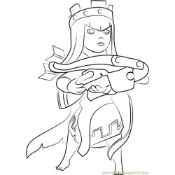Queen Archer Free Coloring Page for Kids