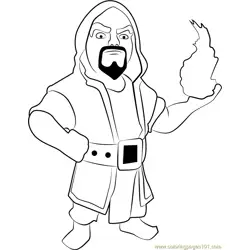 Wizard Free Coloring Page for Kids