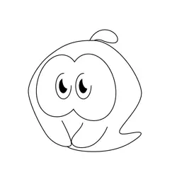 Ghost Cut the Rope Free Coloring Page for Kids