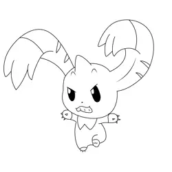 Angry Digimon Free Coloring Page for Kids