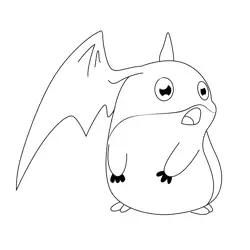 The Patamon Free Coloring Page for Kids