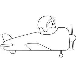 Stupe In His Plane Dumb Ways To Die Free Coloring Page for Kids