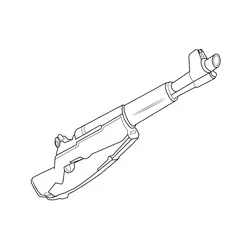 Infantry Rifle Fortnite Free Coloring Page for Kids