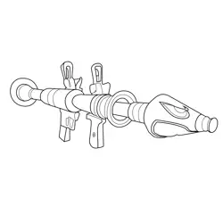 Rocket Launcher Fortnite Free Coloring Page for Kids