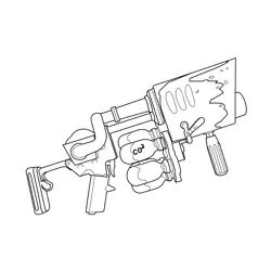 Snowball Launcher Fortnite Free Coloring Page for Kids