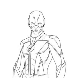 The Flash Skin Fortnite Free Coloring Page for Kids