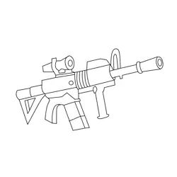 Thermal Scoped Assault Rifle  Fortnite Free Coloring Page for Kids