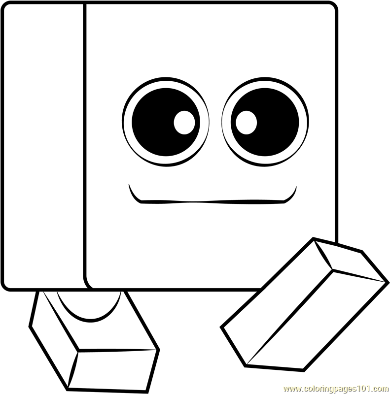 Blocky Coloring Page - Free Kirby Coloring Pages : ColoringPages101.com