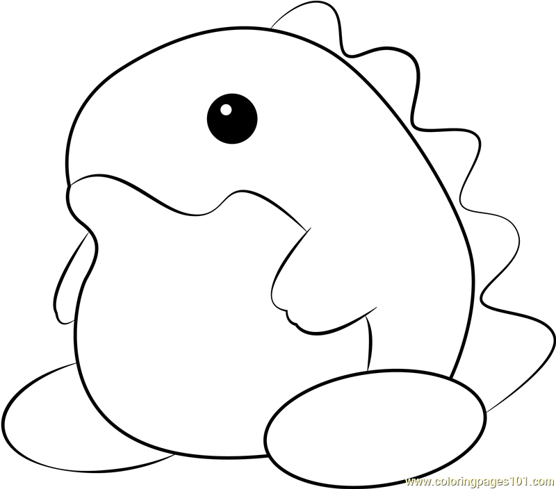 Ice Dragon Coloring Page - Free Kirby Coloring Pages : ColoringPages101.com