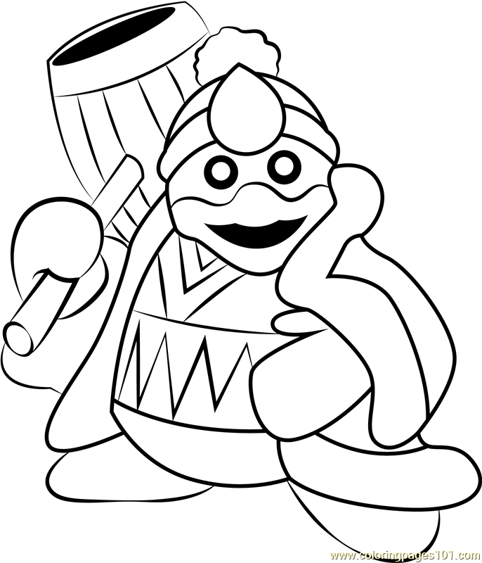 King Dedede Coloring Page - Free Kirby Coloring Pages