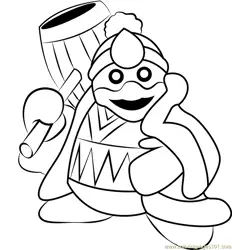 King Dedede Free Coloring Page for Kids