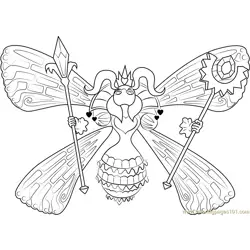 Queen Sectonia Free Coloring Page for Kids