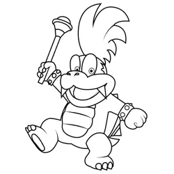 Larry Koopalings Free Coloring Page for Kids