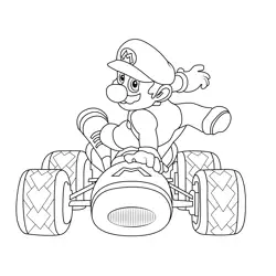 B Dasher Mario Kart Free Coloring Page for Kids