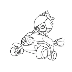Baby Rosalina Mario Kart Free Coloring Page for Kids