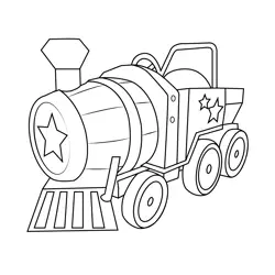 Barrel Train Mario Kart Free Coloring Page for Kids