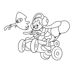 Boy Inkling Game Mario Kart Free Coloring Page for Kids