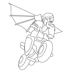 Link Mario Kart Free Coloring Page for Kids