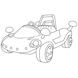 Parade Kart Mario Kart Free Coloring Page for Kids