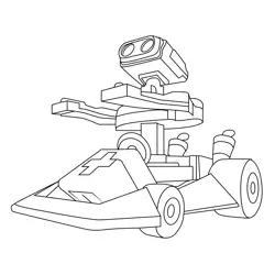 Robotic Operating Buddy Mario Kart Free Coloring Page for Kids