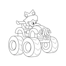 Tiny Titan Mario Kart Free Coloring Page for Kids