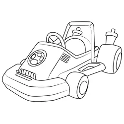 Toad Kart Mario Kart Free Coloring Page for Kids