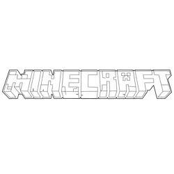 Minecraft Logo Minecraft Free Coloring Page for Kids
