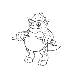 Drumpler My Singing Monsters Free Coloring Page for Kids