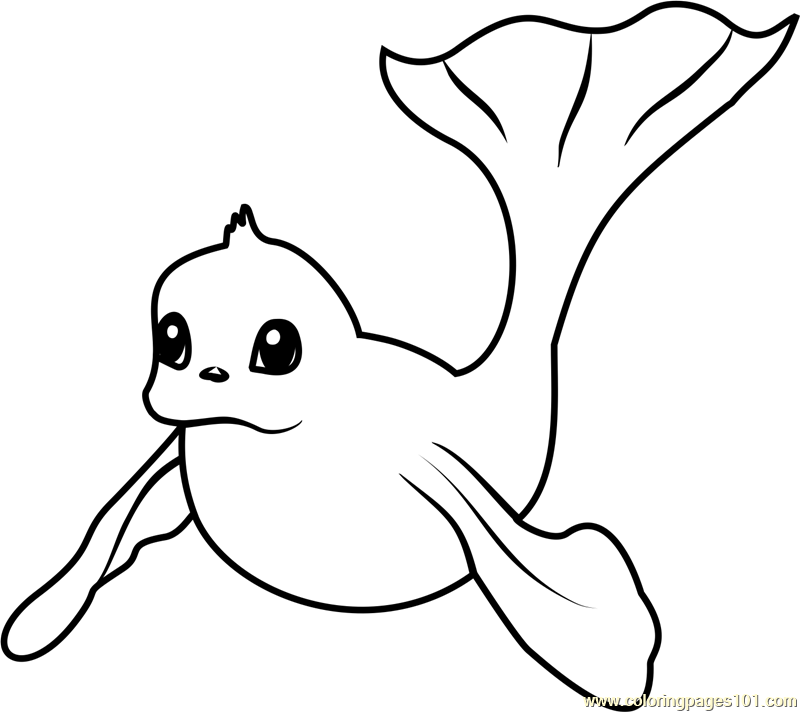 Dewgong Pokemon GO Coloring Page - Free Pokémon GO Coloring Pages