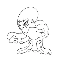 Grapploct Pokemon Free Coloring Page for Kids