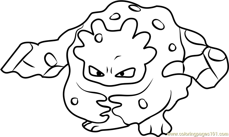 Graveler Pokemon GO Coloring Page - Free Pokémon GO Coloring Pages