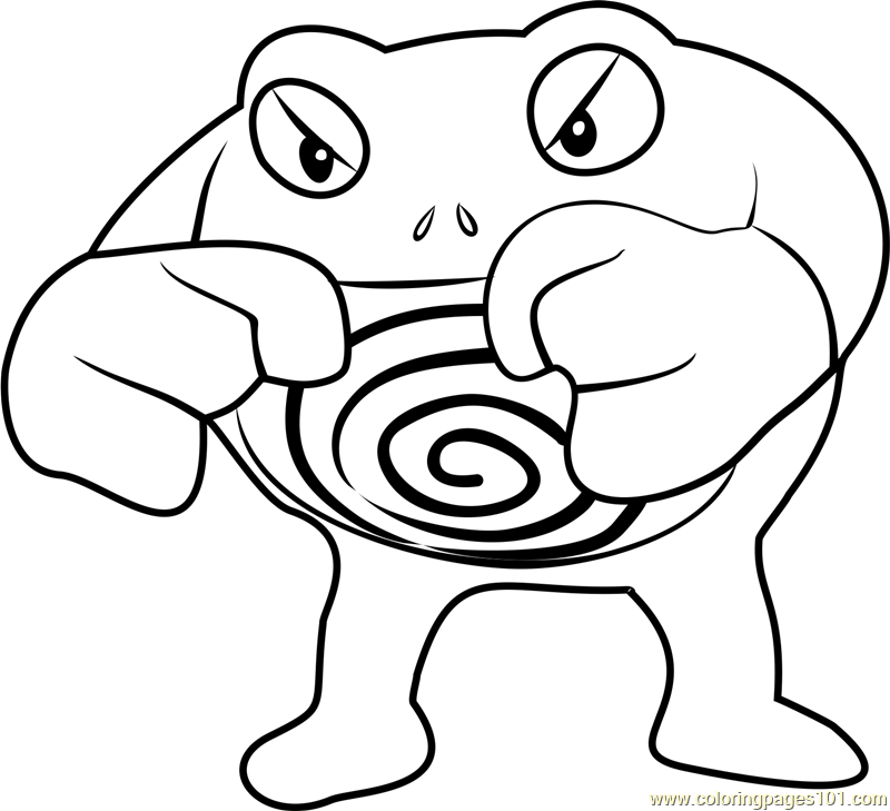 Poliwrath Pokemon Go Coloring Page Free Pokémon Go Coloring Pages