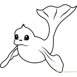 Dewgong Pokemon GO Free Coloring Page for Kids