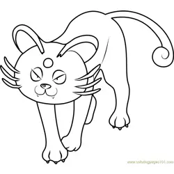 Alola Persian Pokemon Sun and Moon Free Coloring Page for Kids