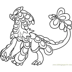 Kommo-o Pokemon Sun and Moon Free Coloring Page for Kids