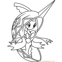 Tapu Fini Pokemon Sun and Moon Free Coloring Page for Kids