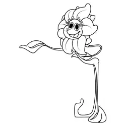 Dancing Daisy Poppy Playtime Free Coloring Page for Kids