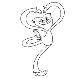 Kissy Missy Ballerina Poppy Playtime Free Coloring Page for Kids