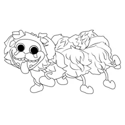 PJ Pug a Pillar Poppy Playtime Free Coloring Page for Kids