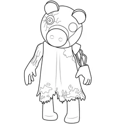 Piggy (Distorted) Roblox Free Coloring Page for Kids