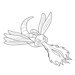 Sparx Dragonfly Skylanders Spyros Adventure Magic Free Coloring Page for Kids