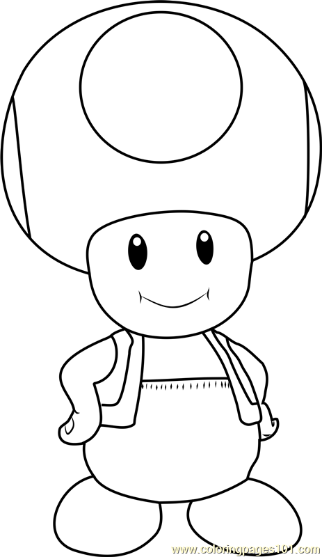 Toad Coloring Page - Free Super Mario Coloring Pages ...