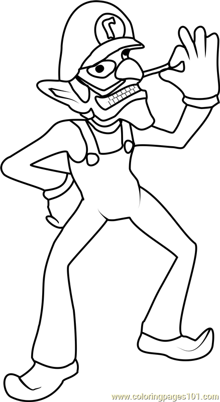 wario and waluigi coloring pages - photo #16